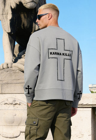 Sweatshirt Boxy "Karma Kills"