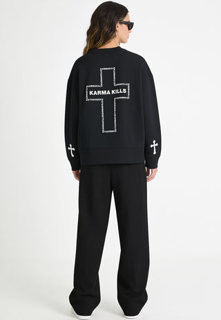 Sweatshirt Boxy "Karma Kills"