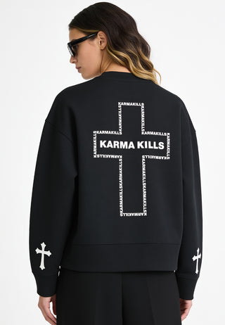 Sweatshirt Boxy "Karma Kills"