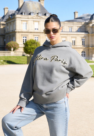 Hoodie Boxy Brodé "Mira Paris"