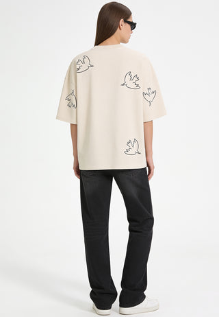 T-shirt Boxy Brodé "Liberté"