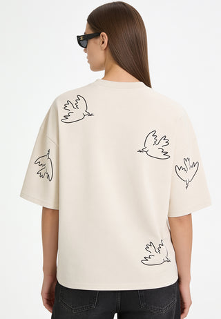 T-shirt Boxy Brodé "Liberté"