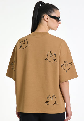 T-shirt Boxy Brodé "Liberté"