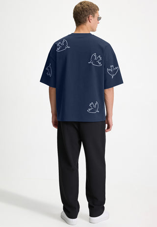 T-shirt Boxy Brodé "Liberté"