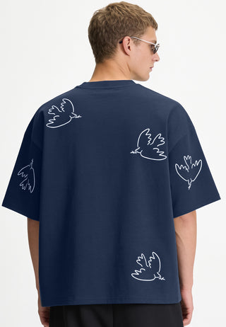 T-shirt Boxy Brodé "Liberté"