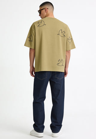 T-shirt Boxy Brodé "Liberté"