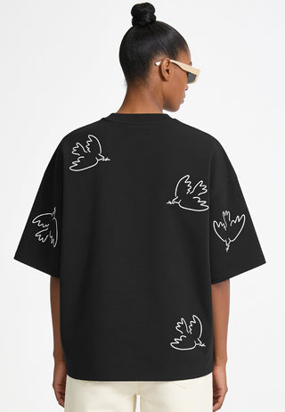 T-shirt Boxy Brodé "Liberté"