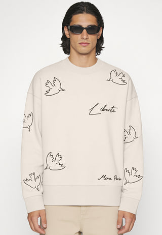 Sweatshirt Boxy Brodé "Liberté"