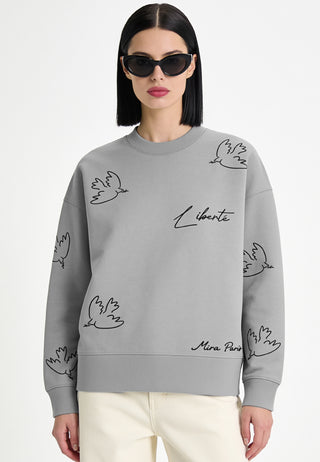 Sweatshirt Boxy Brodé "Liberté"