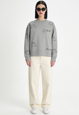 Sweatshirt Boxy Brodé "Liberté"