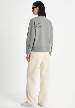 Sweatshirt Boxy Brodé "Liberté"