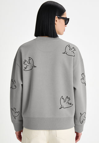 Sweatshirt Boxy Brodé "Liberté"