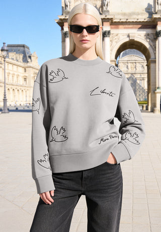Sweatshirt Boxy Brodé "Liberté"