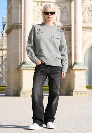 Sweatshirt Boxy Brodé "Liberté"