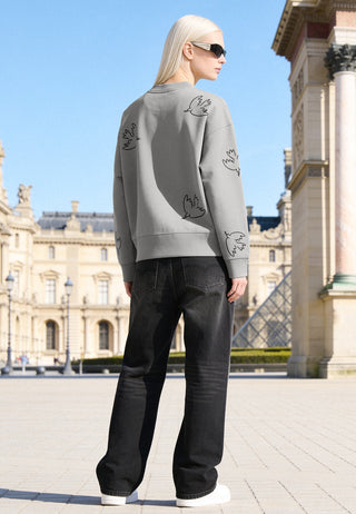 Sweatshirt Boxy Brodé "Liberté"