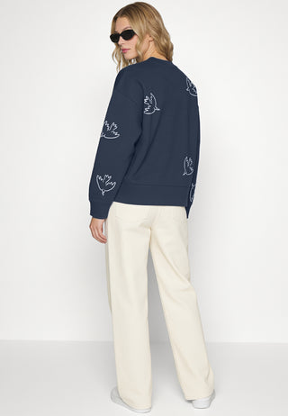 Sweatshirt Boxy Brodé "Liberté"