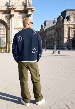 Sweatshirt Boxy Brodé "Liberté"