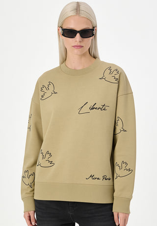 Sweatshirt Boxy Brodé "Liberté"