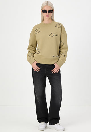 Sweatshirt Boxy Brodé "Liberté"