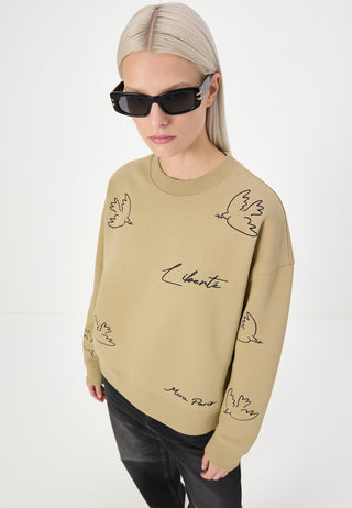 Sweatshirt Boxy Brodé "Liberté"
