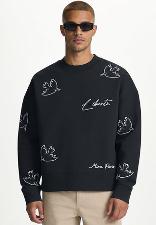 Sweatshirt Boxy Brodé "Liberté"