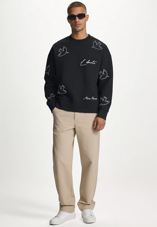 Sweatshirt Boxy Brodé "Liberté"