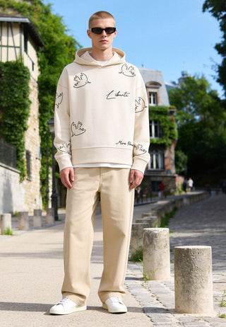 Hoodie Boxy Brodé "Liberté"