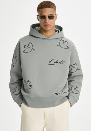 Hoodie Boxy Brodé "Liberté"