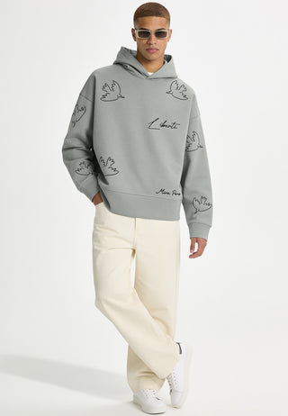 Hoodie Boxy Brodé "Liberté"