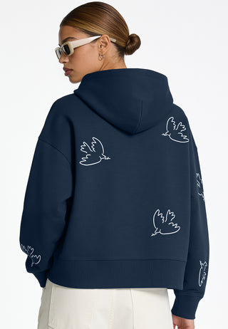 Hoodie Boxy Brodé "Liberté"