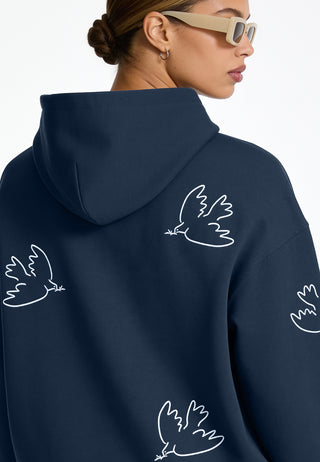 Hoodie Boxy Brodé "Liberté"
