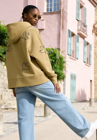 Hoodie Boxy Brodé "Liberté"