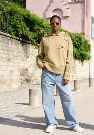 Hoodie Boxy Brodé "Liberté"