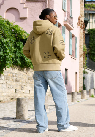 Hoodie Boxy Brodé "Liberté"