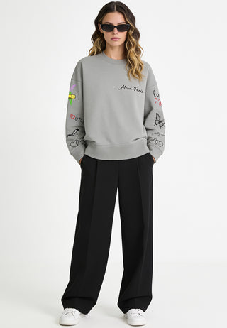 Sweatshirt Boxy "Tattoo Sweet"