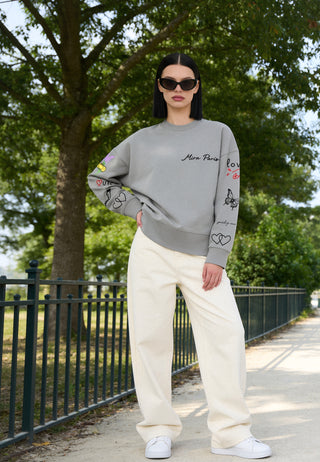 Sweatshirt Boxy "Tattoo Sweet"