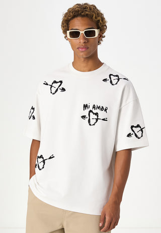 T-shirt Boxy Brodé "Mi Amor"
