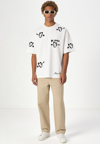 T-shirt Boxy Brodé "Mi Amor"