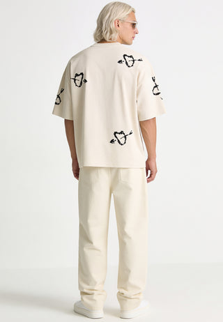 T-shirt Boxy Brodé "Mi Amor"