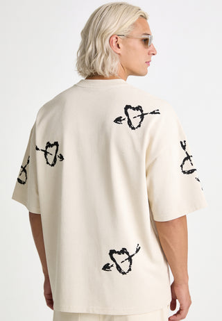 T-shirt Boxy Brodé "Mi Amor"