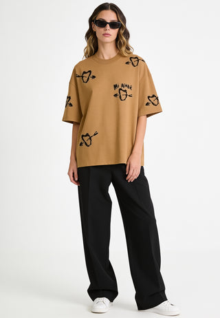 T-shirt Boxy Brodé "Mi Amor"