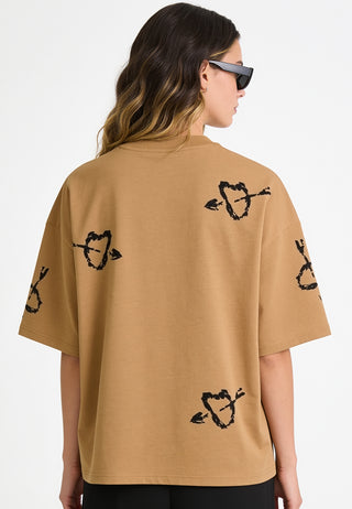 T-shirt Boxy Brodé "Mi Amor"