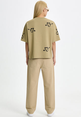 T-shirt Boxy Brodé "Mi Amor"