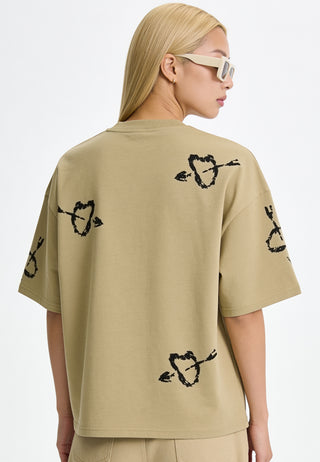 T-shirt Boxy Brodé "Mi Amor"