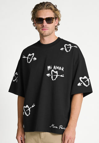 T-shirt Boxy Brodé "Mi Amor"