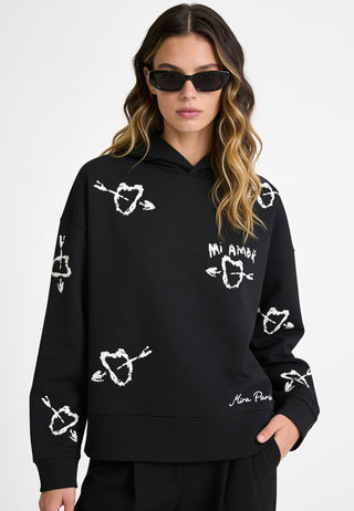 Hoodie Boxy Brodé "Mi Amor"