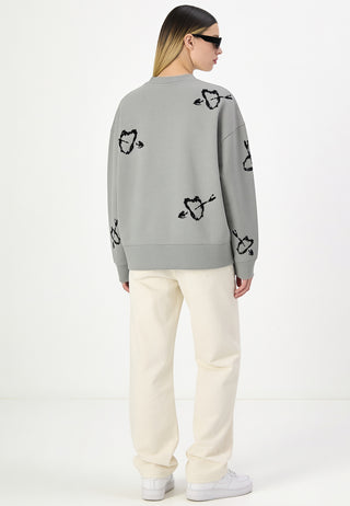 Sweatshirt Boxy Brodé "Mi Amor"