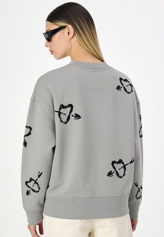Sweatshirt Boxy Brodé "Mi Amor"