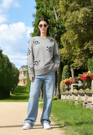 Sweatshirt Boxy Brodé "Mi Amor"