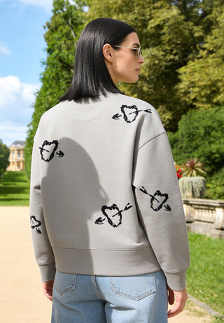Sweatshirt Boxy Brodé "Mi Amor"